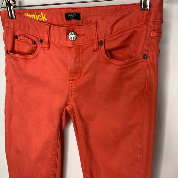 J Crew Toothpick Stretch Skinny Jeans Orange Sz 4? - Picture 5 of 9